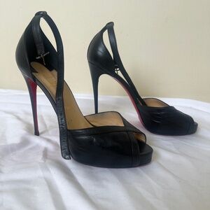 Christian Louboutin Black Ankle Strap - size 42